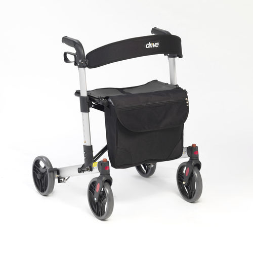 Andador com rodas de 4 rodas - WA018 - Drive DeVilbiss Europe - com assento / de altura regulável / dobrável