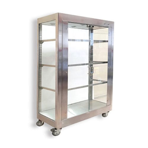 Armário para hospital - GDC-WL - Eagle Star Metallic - com prateleiras / com rodízios / em aço inoxidável