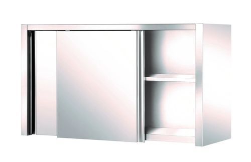 Armário com prateleiras - EIHF-ISOFROID - com portas de correr / em aço inoxidável / com 2 portas