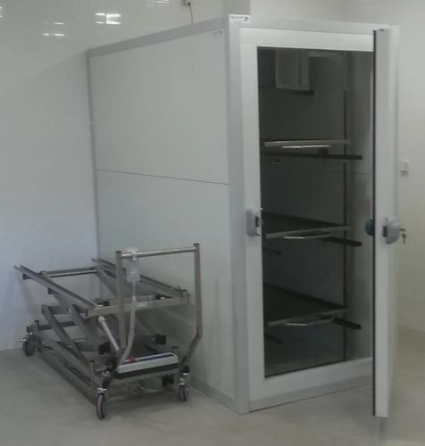 Câmara mortuária para macas de transporte de corpos - EIHF-ISOFROID - 3 corpos / com abertura frontal / com 1 porta