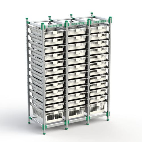 Prateleira multifuncional - FlexShelf - H+H SYSTEM GmbH - em alumínio / de parede / modular