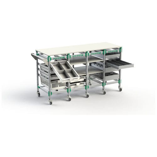 Prateleira multifuncional - FlexShelf - H+H SYSTEM GmbH - em alumínio / modular
