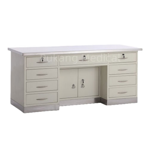 Mesa de trabalho - G-5 - Hebei Pukang Medical Instruments - retangular / em aço inoxidável / com gavetas