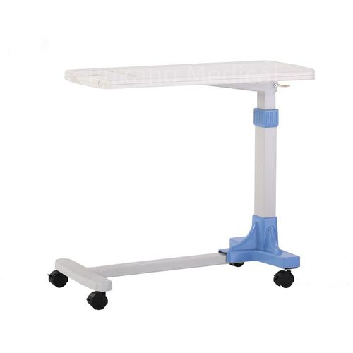 Mesa de refeição de altura regulável - T-33 - Hebei Pukang Medical Instruments - com rodízios / com acionamento manual