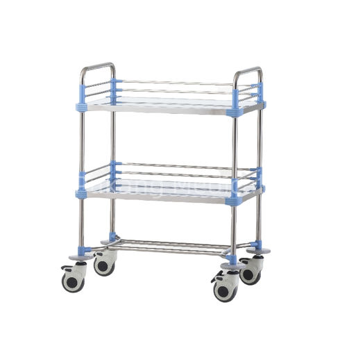 Carrinho hospitalar - F-20 - Hebei Pukang Medical Instruments - para instrumental / de transporte / em aço inoxidável