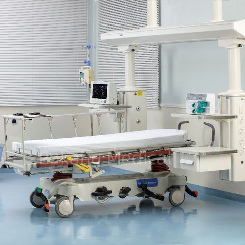 Carro-maca de transporte - E-9 - Hebei Pukang Medical Instruments - de emergência / manual / radiotransparente