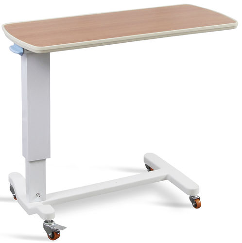 Mesa de refeição com rodízios - SKH201-2 - Jiangsu Saikang Medical Equipment - de altura regulável / com acionamento manual