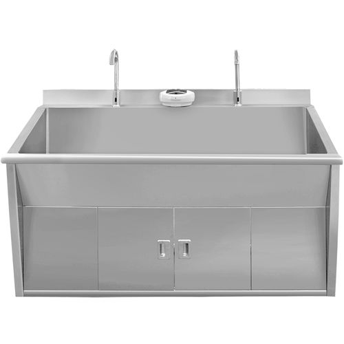 Pia para laboratório - SKH036 - Jiangsu Saikang Medical Equipment - médico-hospitalar / para sala de expurgo / com 2 postos