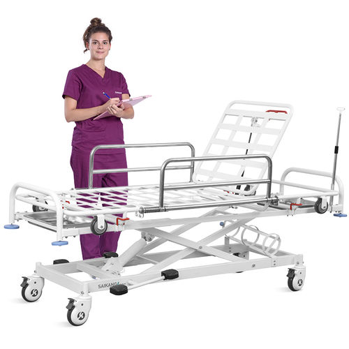 Carro-maca de transporte - SKB041-3S - Jiangsu Saikang Medical Equipment - hidráulico / com altura regulável / com encosto regulável