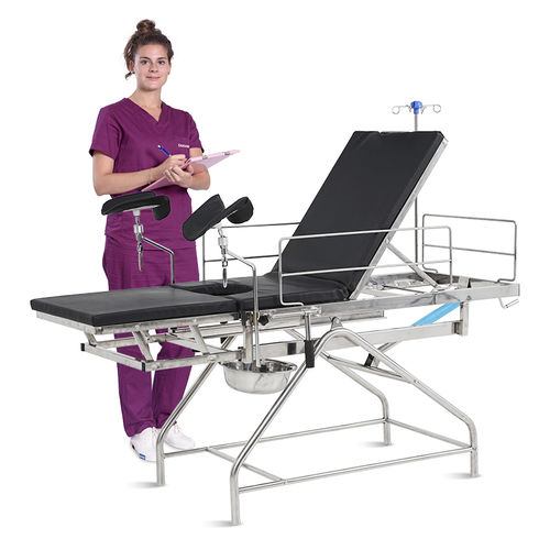 Mesa para exame ginecológico - A046-2 - Jiangsu Saikang Medical Equipment - manual / com encosto regulável / com altura fixa