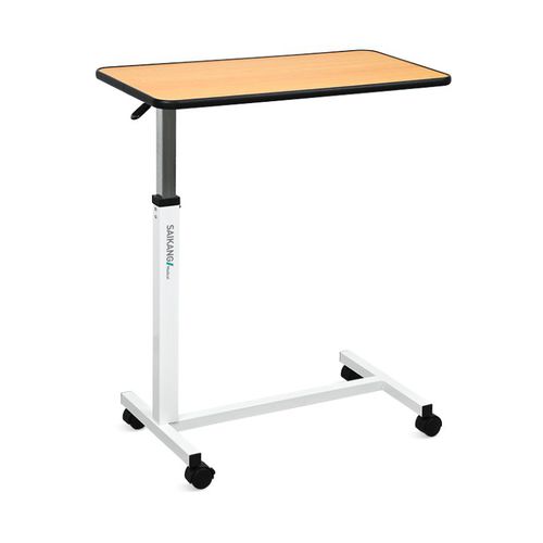 Mesa de refeição de altura regulável - SKH042-5 - Jiangsu Saikang Medical Equipment - de acionamento pneumático / com rodízios