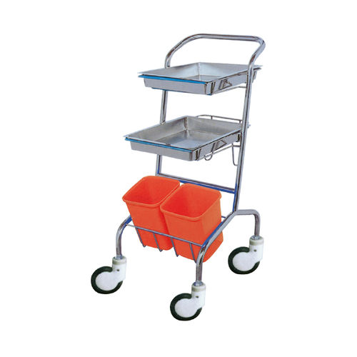 Carrinho para uso geral - YFQ-010 - Jiangsu Yongfa Medical Equipment Technology - para tratamentos / em aço inoxidável / com balde