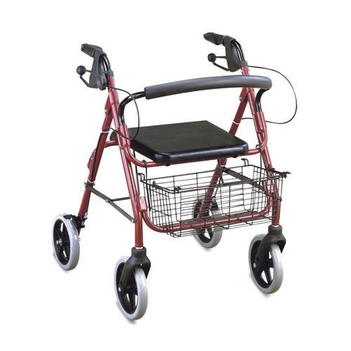 Andador com rodas de 4 rodas - YF-WR01 - Jiangsu Yongfa Medical Equipment Technology - estrutura de alumínio / de altura regulável