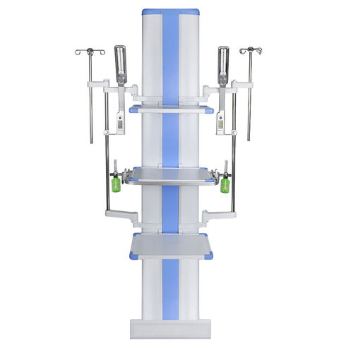 Coluna estativa de piso - YF-MC02 - Jiangsu Yongfa Medical Equipment Technology - para cuidados intensivos / de altura regulável / com coluna