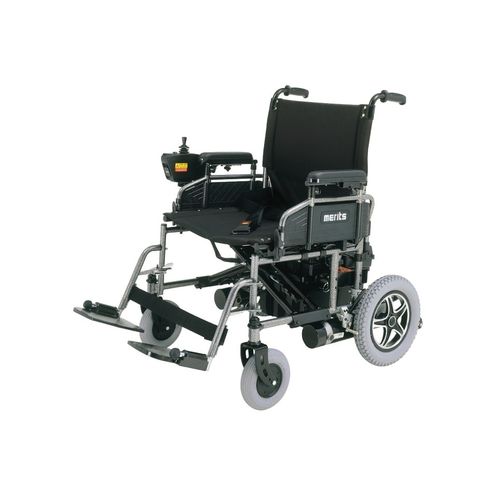 Cadeira de rodas elétrica - TRAVEL-EASE 24 - Merits Health Products - para ambientes externos / dobrável / de altura regulável
