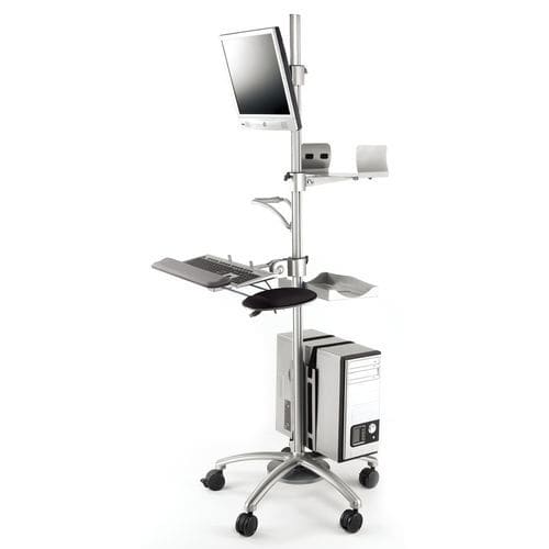 Estação de trabalho informática médico-hospitalar - PA-2 series - Modern Solid Industrial - de altura regulável / móvel
