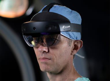 Óculos de realidade virtual imersiva - VisAR - Novarad - para cirurgia