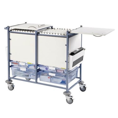 Carrinho hospitalar - Sun-MNT20-DCL - Sunflower Medical - para registos médicos / de acondicionamento / em aço inoxidável
