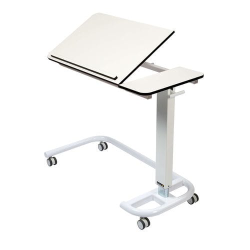 Mesa de refeição com acionamento manual - Sun-OBT4C/CM/1LT - Sunflower Medical - com rodízios / com ajuste de inclinação