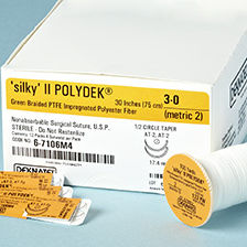 Fio de sutura não absorvível - “SILKY” II POLYDEK® - Teleflex Medical - para tratamento cirúrgico de feridas