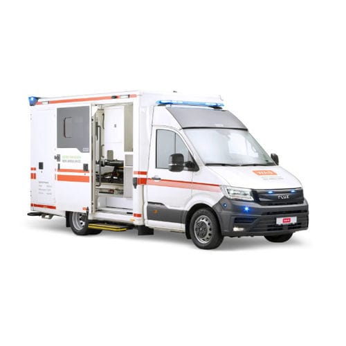 Ambulância elétrica - WAS 500 E - WAS - Wietmarscher Ambulanz- und Sonderfahrzeug - de resgate / com baú / 4x4