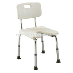 Cadeira de banho com abertura higiênica - ALK406L - Zhongshan Aolike Medical Equipment Technology - com encosto / com altura regulável