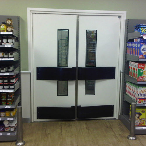 Porta para hospital - Crash - Dortek - para a indústria farmacêutica / de correr / em PRFV