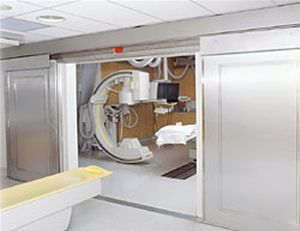 Porta de proteção radiológica - SSD - ETS Lindgren - para ressonância magnética / de correr / automática