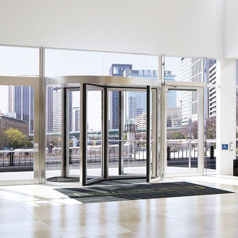 Porta para hospital - RD100 - ASSA ABLOY Entrance Systems Italy Srl - com vidro / de vidro