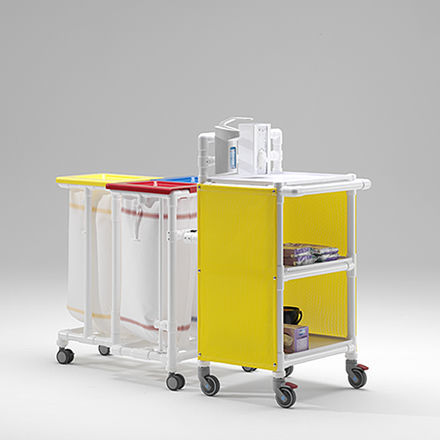 Carrinho para roupa suja - MC 633 S - RCN Medizin - limpa / médico-hospitalar / de transporte