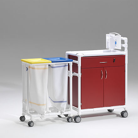Carrinho para roupa limpa - MPC 472 S - RCN Medizin - suja / médico-hospitalar / de transporte