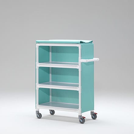 Carrinho para roupa médico-hospitalar - MLC 303 - RCN Medizin - de acondicionamento / com 3 prateleiras / de estrutura aberta