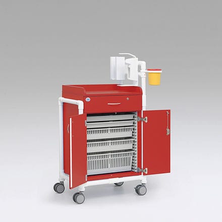 Carrinho hospitalar - MEW 100 S - RCN Medizin - para uso geral / multifuncional / com cesto