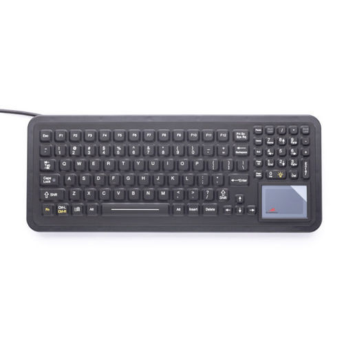 Teclado hospitalar com touchpad - SlimKey™ - IKEY - em borracha de silicone / USB