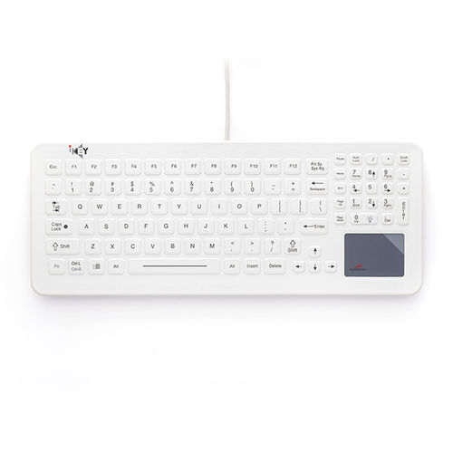 Teclado hospitalar com touchpad - SLK-102-TP-FL - IKEY - em silicone / em borracha de silicone / USB