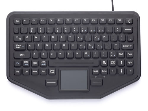 Teclado hospitalar com touchpad - SB-87-TP - IKEY - em borracha de silicone / lavável / retroiluminado
