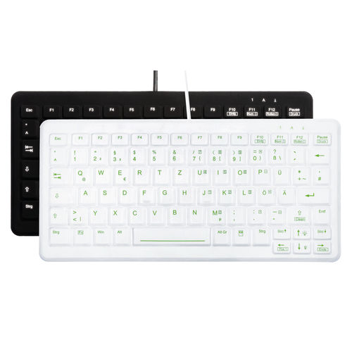 Teclado hospitalar em silicone - AK-C4110 - Active Key GmbH - USB / higiênico / lavável