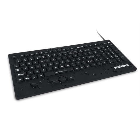 Teclado hospitalar com teclado numérico - KBWKRC105SPi-BK - WETKEYS - lavável / USB / à prova de água