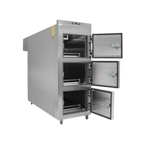 Câmara mortuária para macas de transporte de corpos - MPC 3010 - MIXTA - 3 corpos / com abertura frontal / com porta