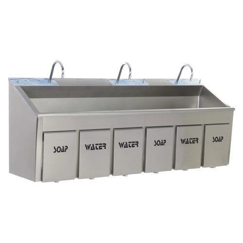 Pia de esterilização - MEY 1031 - MIXTA - com 3 postos / em aço inoxidável