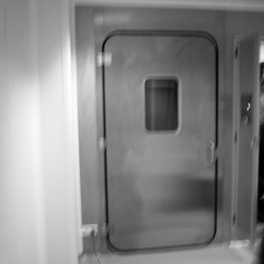 Porta para hospital - FLUSH   - Tané Hermetic - de abrir / em aço inoxidável / hermética