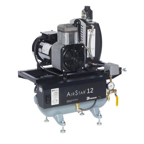Compressor odontológico - AirStar 12 - Air Techniques - hospitalar / de membrana / para 1 consultório