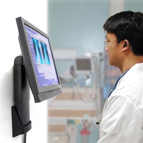 Braço de suporte para monitor com ajuste de inclinação - Neo-Flex® Lift - Ergotron - giratório / para tela / para uso médico