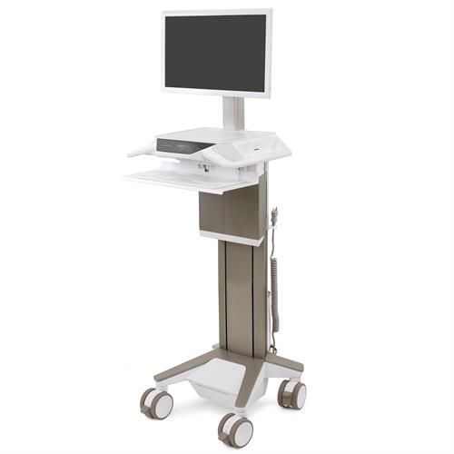 Carrinho para computador para distribuição de medicamentos - CareFit™ Pro - Ergotron - para painel PC / com bateria / com altura regulável