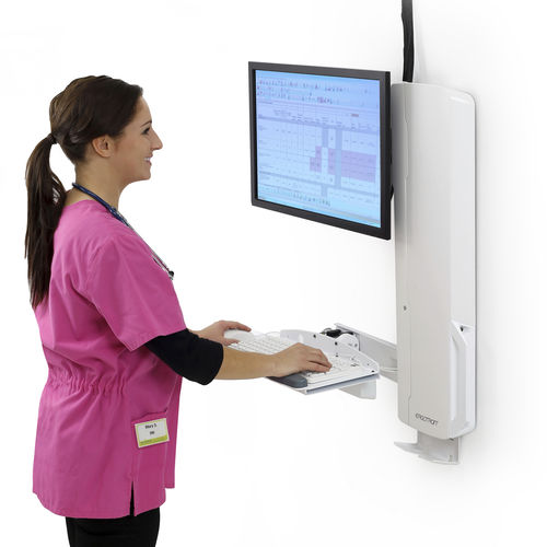 Estação de trabalho informática médico-hospitalar - StyleView® Sit-Stand  - Ergotron - para exames de imagem / de laboratório / de altura regulável