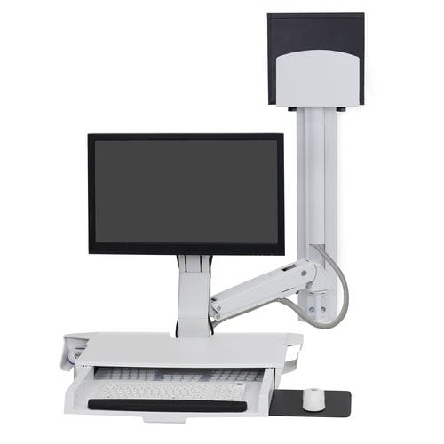 Estação de trabalho informática médico-hospitalar - SV Combo - Ergotron - para exames de imagem / de laboratório / de altura regulável