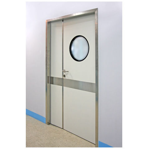 Porta para hospital - PSM-2 - OWNIC - de abrir / em aço inoxidável / em alumínio