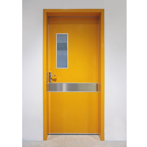 Porta para hospital - PSM-1-1 - OWNIC - de abrir / em aço inoxidável / em alumínio