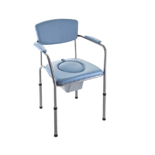 Cadeira higiênica para pessoas com mobilidade reduzida - Oméga 440 - SCEMED - com braços / com abertura higiênica / com encosto alto