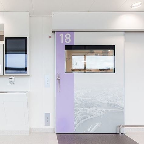 Porta de proteção radiológica - Medicare - Metaflex Doors Europe - corta-fogo / para sala de cirurgia / para cuidados intensivos